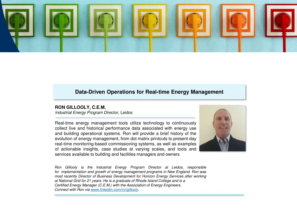 data driven operations for real time energy