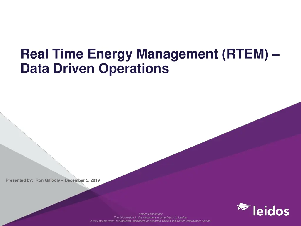 real time energy management rtem data driven