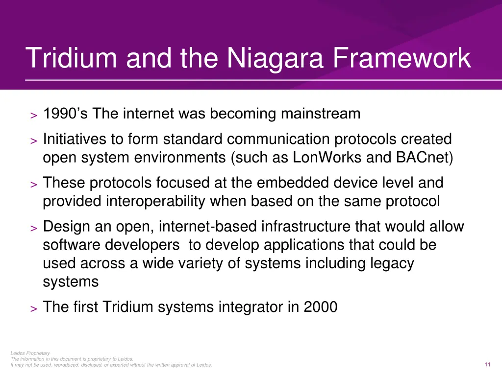 tridium and the niagara framework