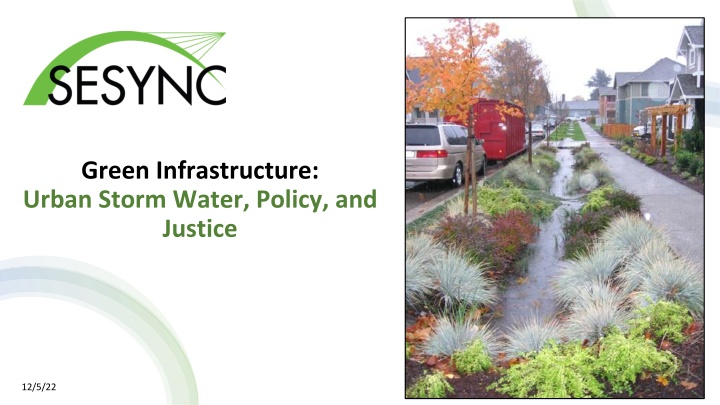 green infrastructure urban storm water policy