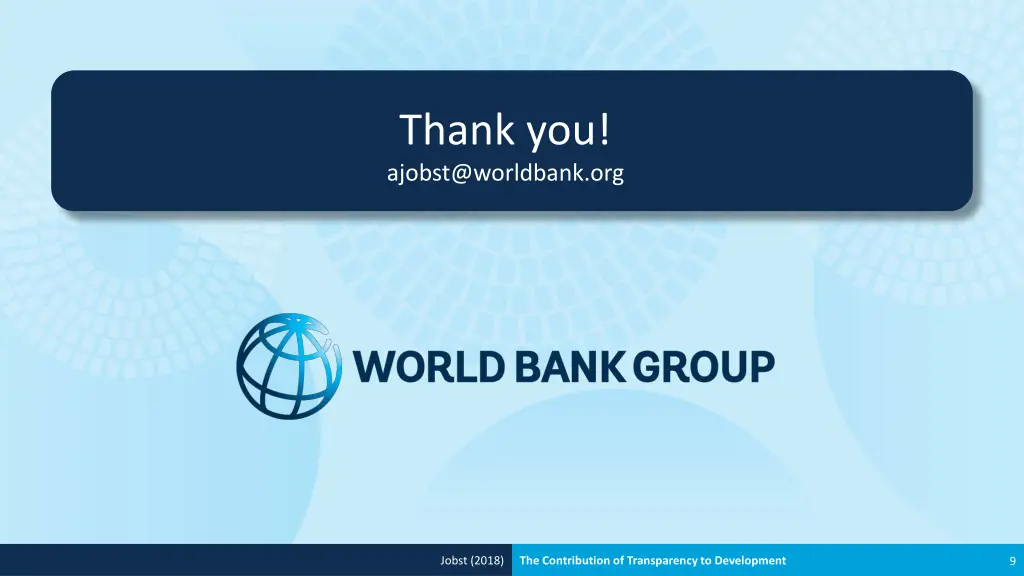 thank you ajobst@worldbank org