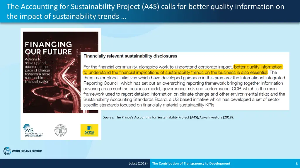 the accounting for sustainability project