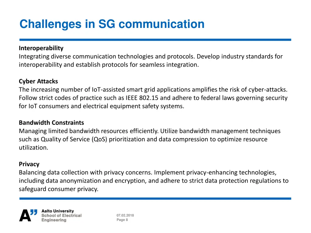 challenges in sg communication