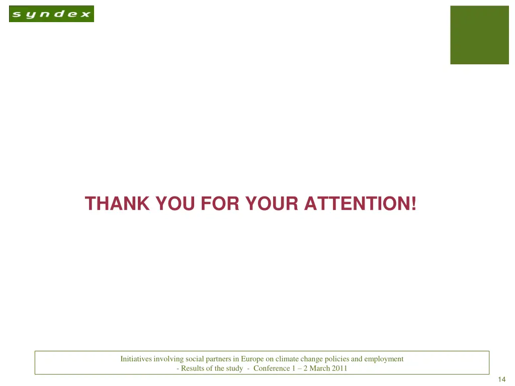 initiatives impliquant les partenaires sociaux