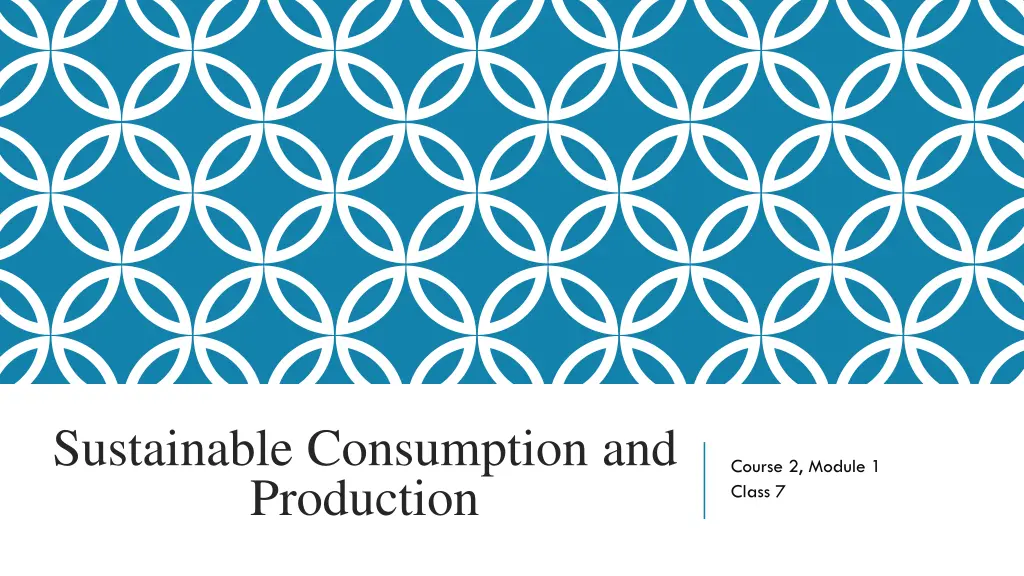 sustainable consumption and production