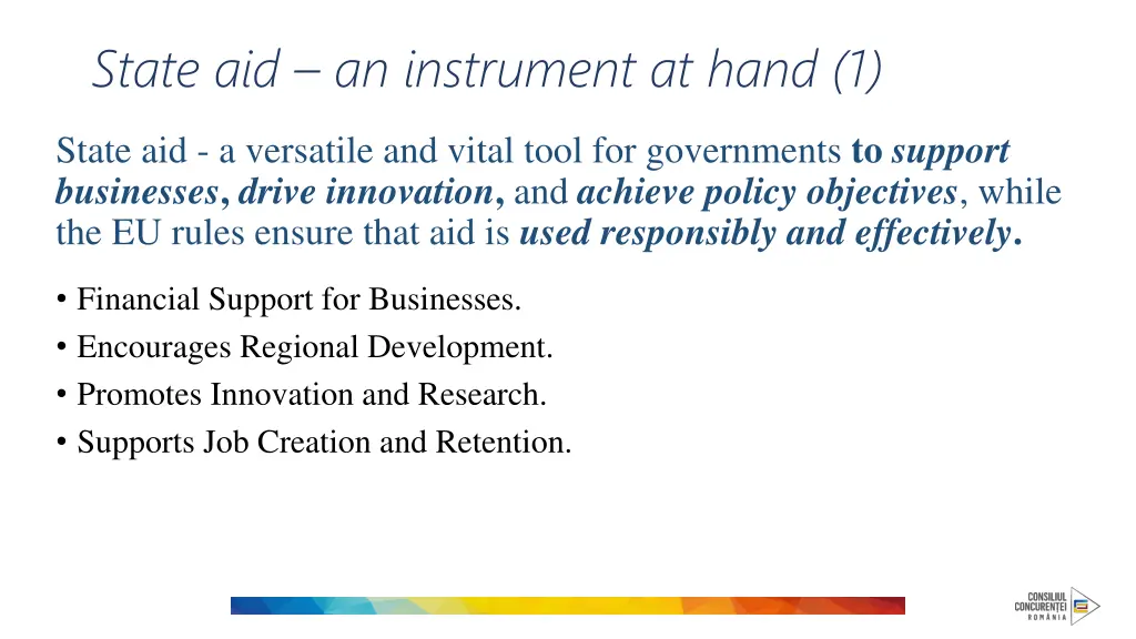 state aid an instrument at hand 1