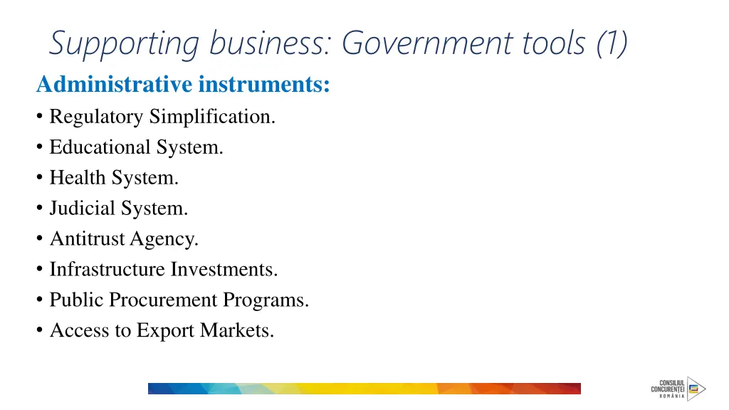 supporting business government tools