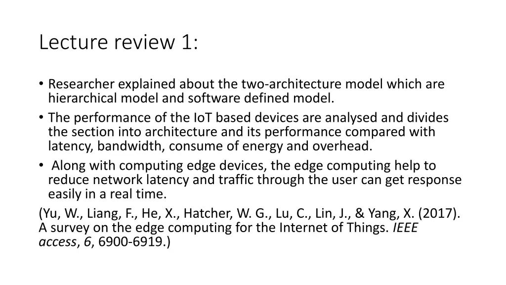 lecture review 1