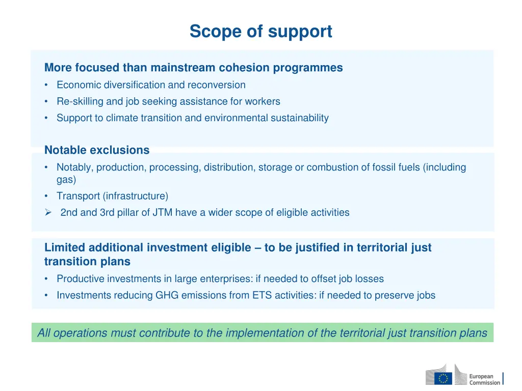 scope of support