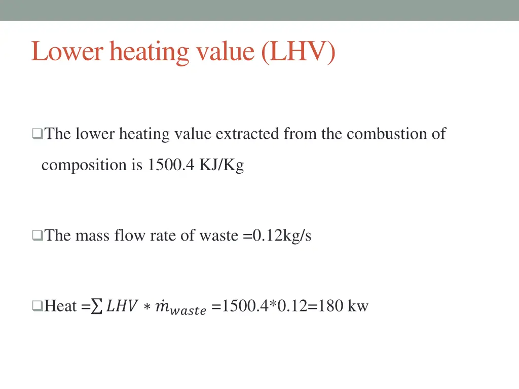 lower heating value lhv