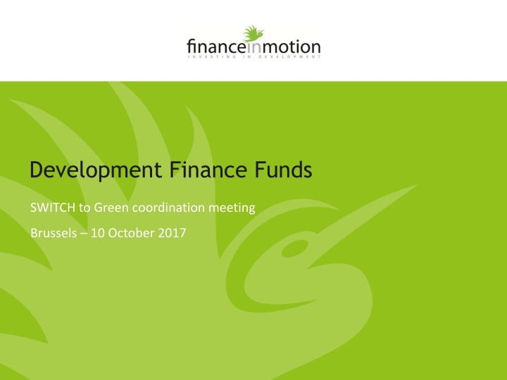 development finance funds