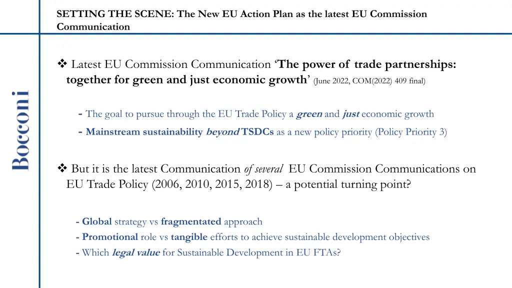 setting the scene the new eu action plan