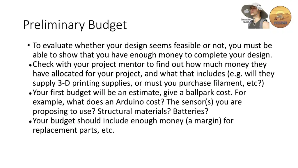 preliminary budget