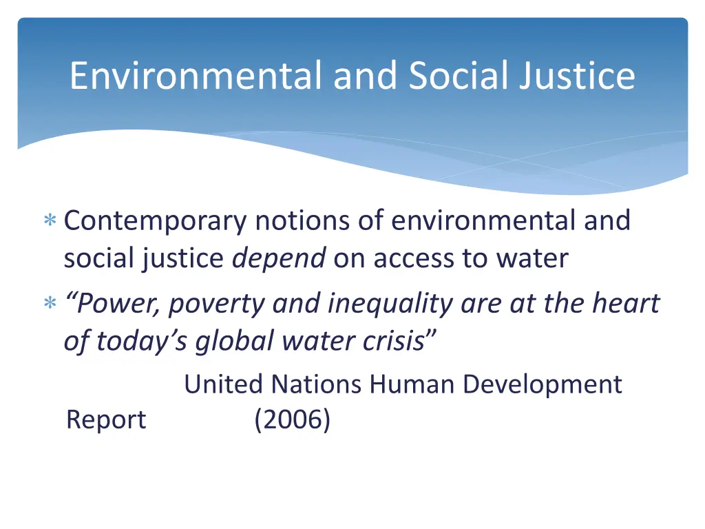 environmental and social justice