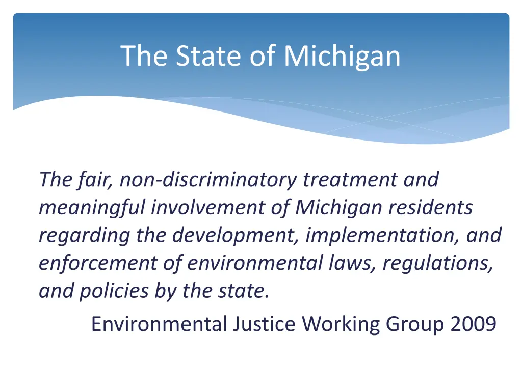 the state of michigan