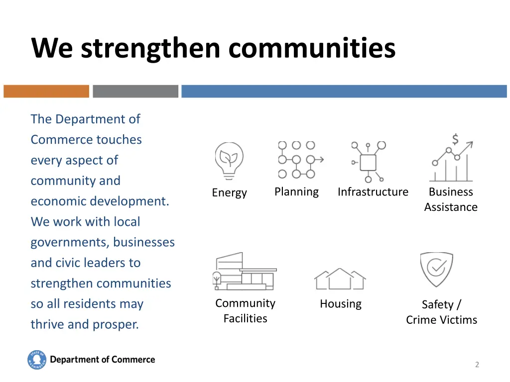 we strengthen communities