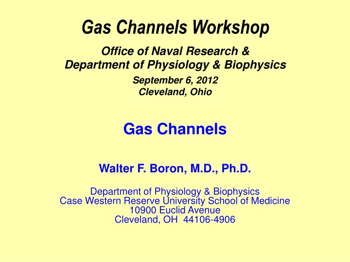 gas channels workshop