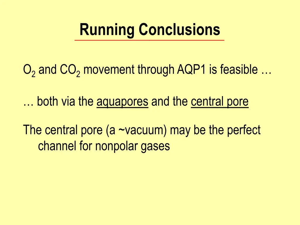 running conclusions