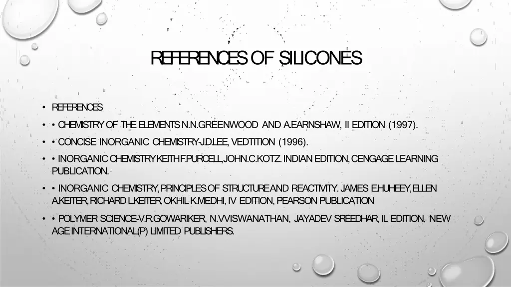 referencesofsilicones