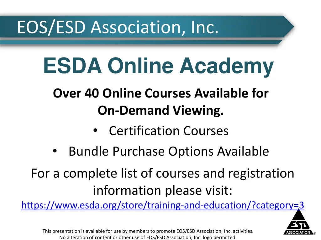 eos esd association inc 4