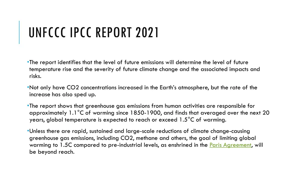 unfccc ipcc report 2021