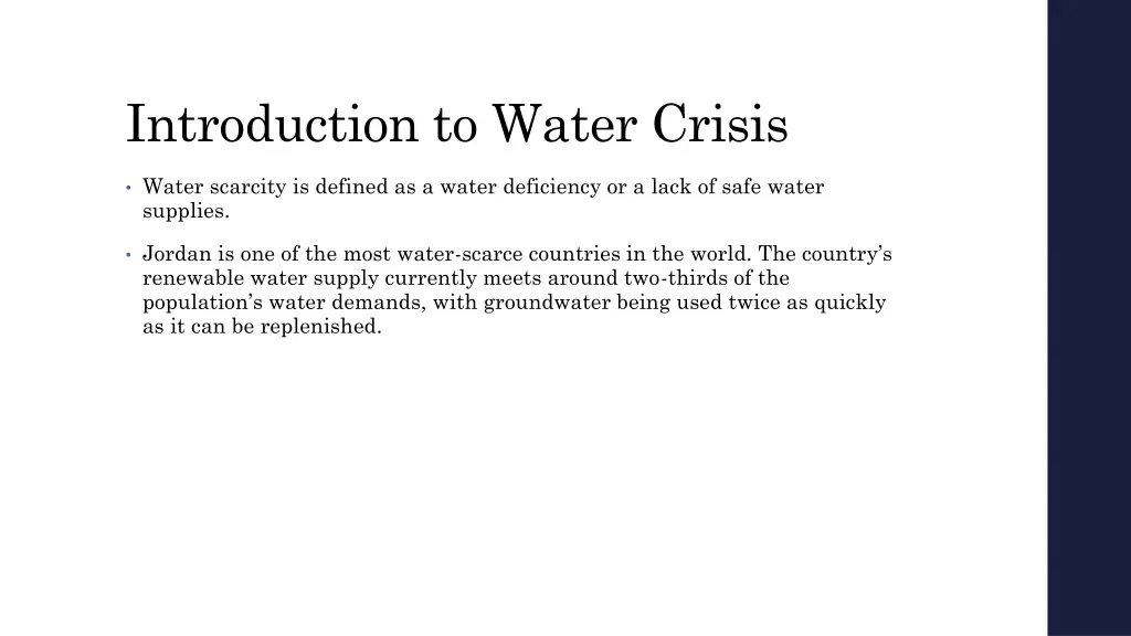 introduction to water crisis