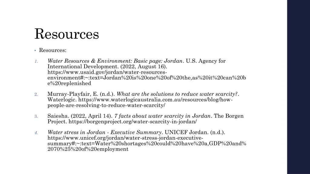 resources