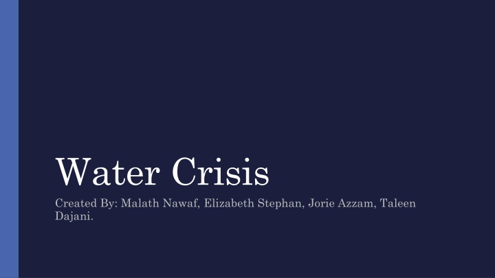 water crisis created by malath nawaf elizabeth