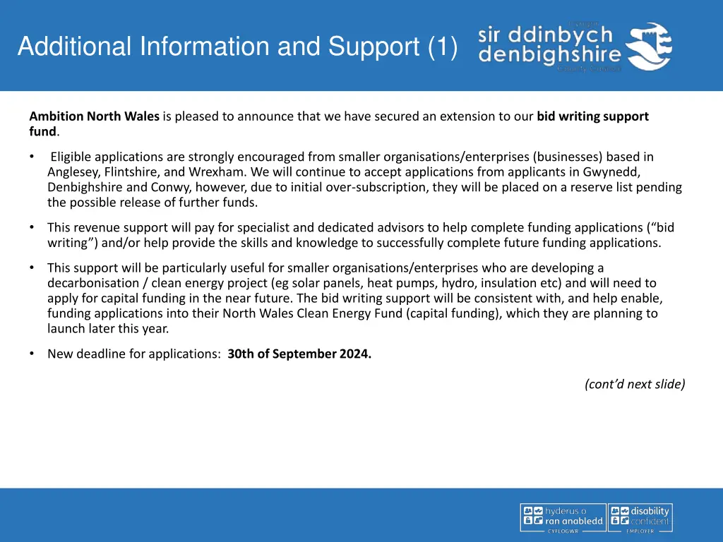 additional information and support 1 7