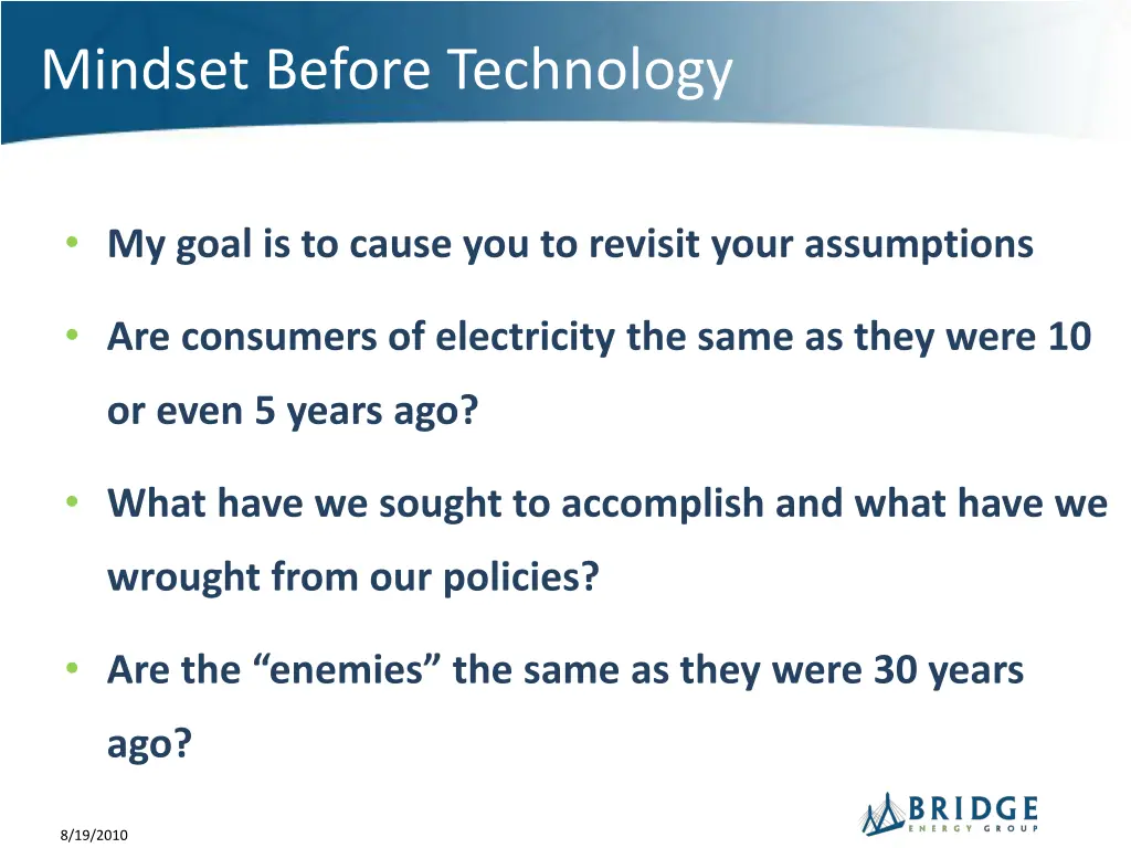mindset before technology