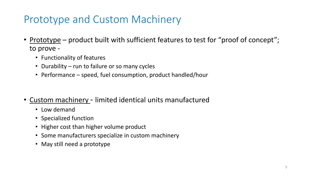 prototype and custom machinery