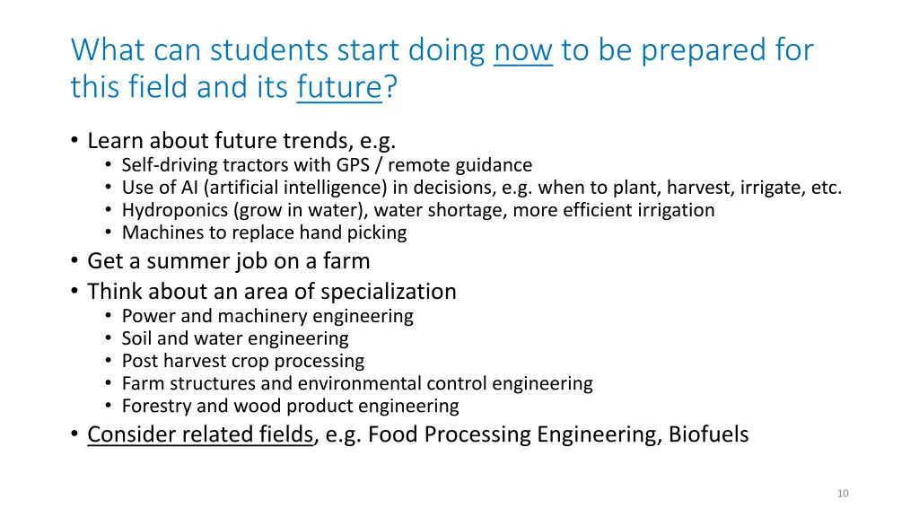 what can students start doing now to be prepared