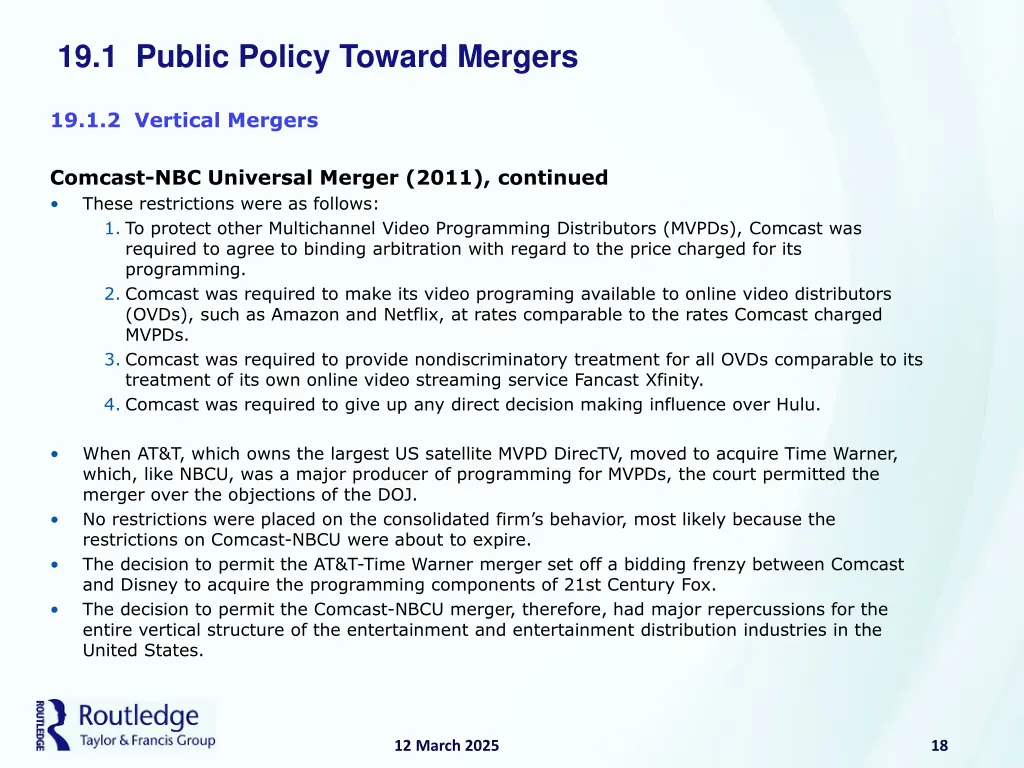 19 1 public policy toward mergers 16