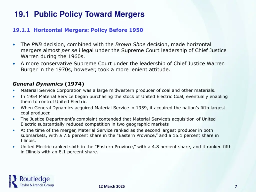19 1 public policy toward mergers 5
