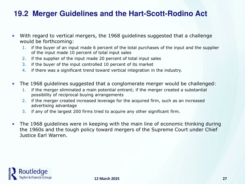 19 2 merger guidelines and the hart scott rodino 1