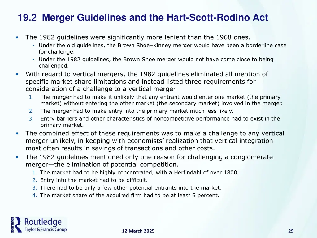 19 2 merger guidelines and the hart scott rodino 3