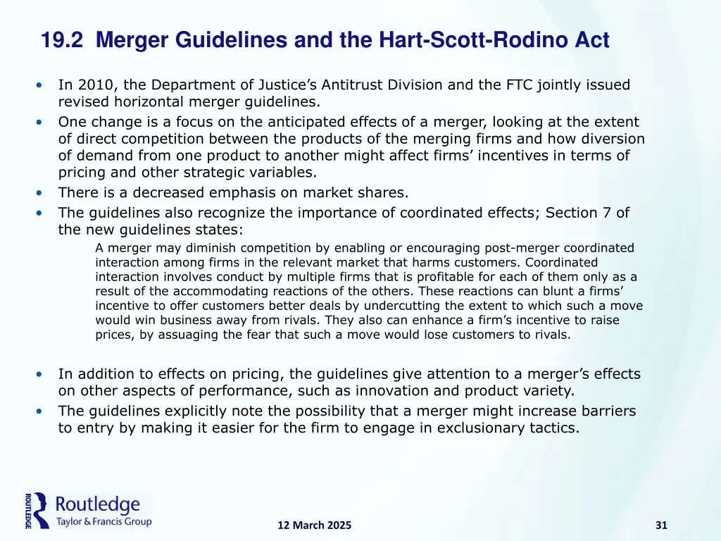 19 2 merger guidelines and the hart scott rodino 5