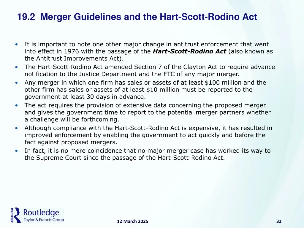 19 2 merger guidelines and the hart scott rodino 6