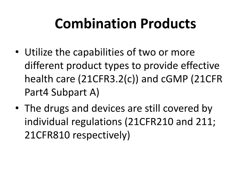 combination products