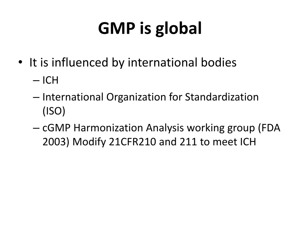 gmp is global