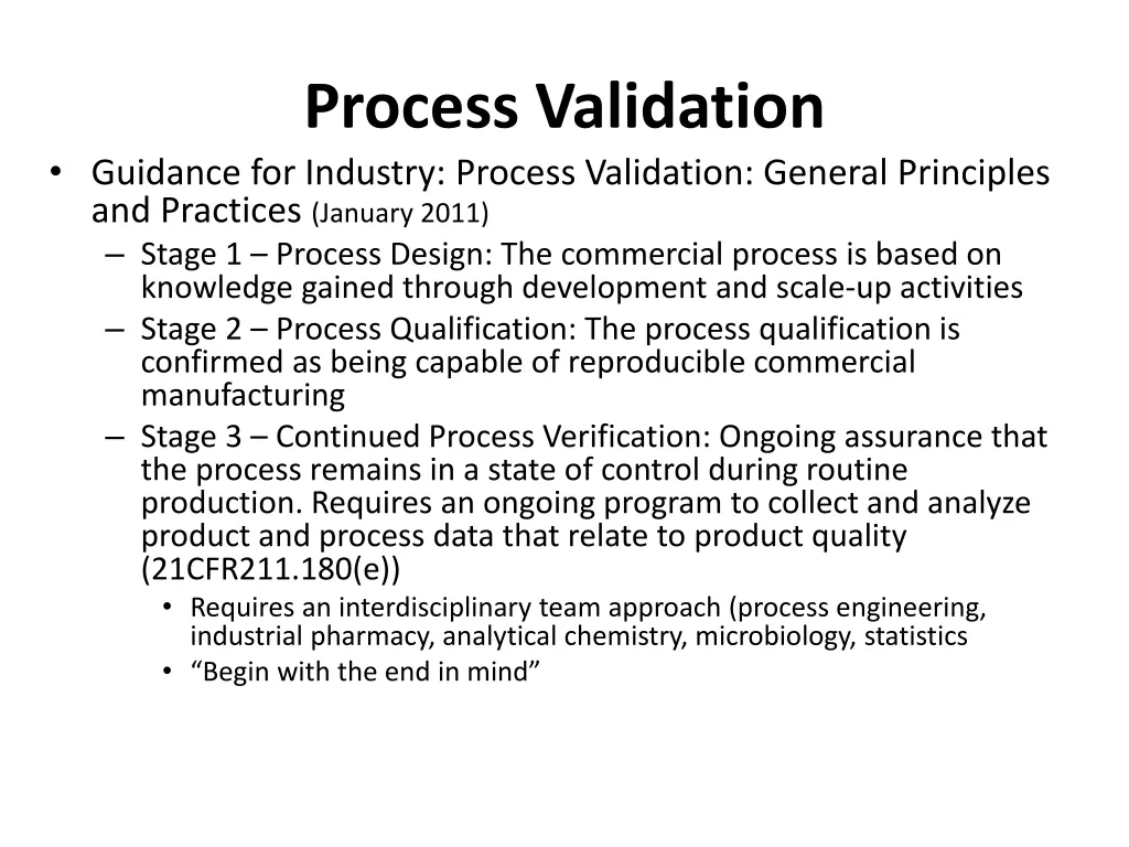 process validation guidance for industry process