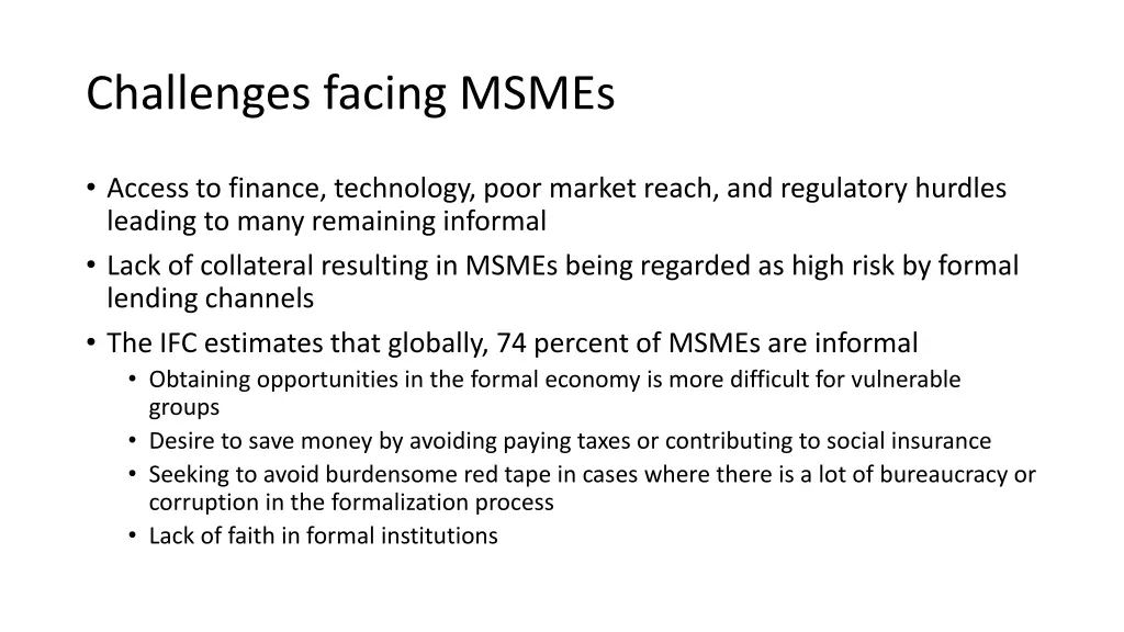 challenges facing msmes