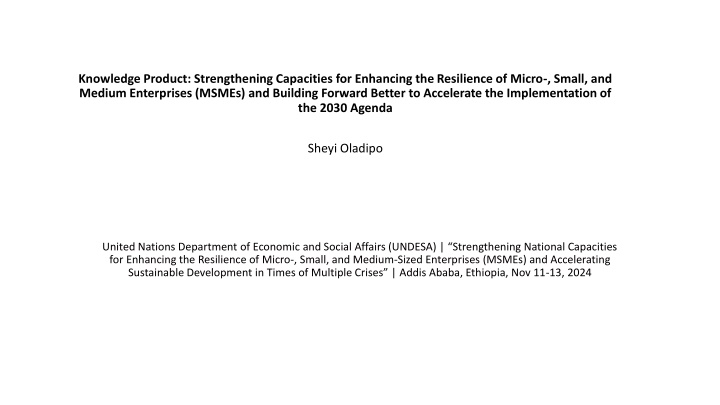 knowledge product strengthening capacities