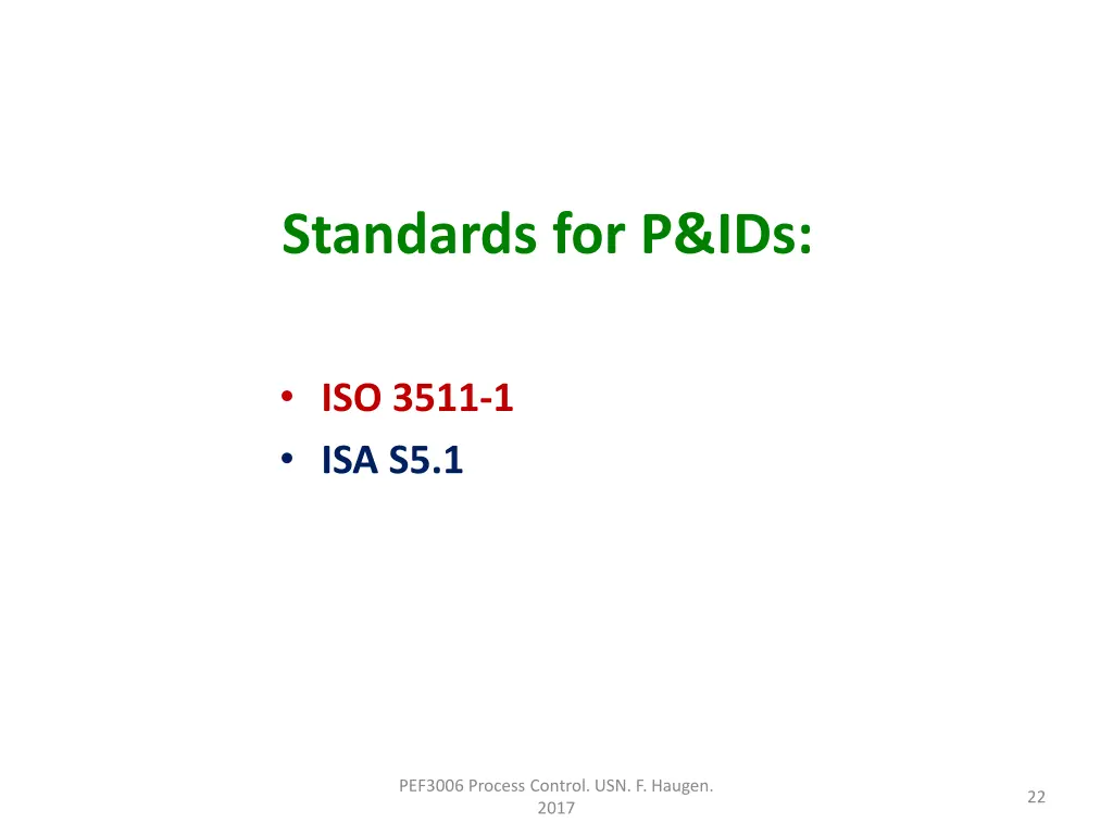 standards for p ids