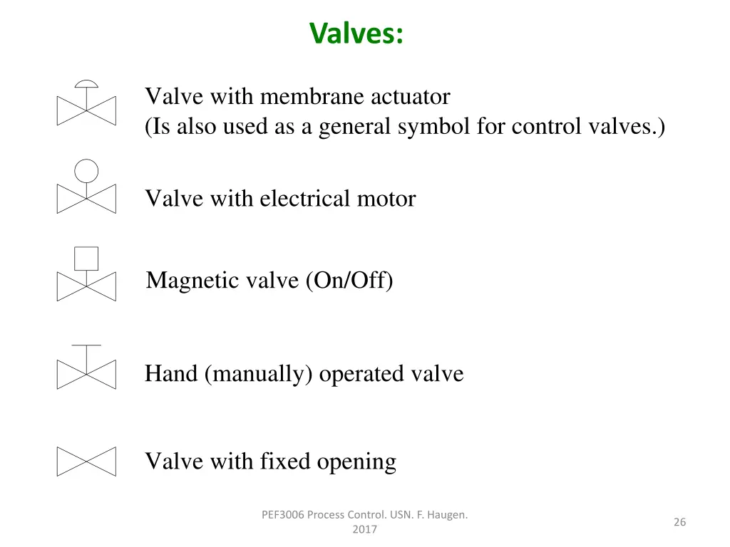 valves