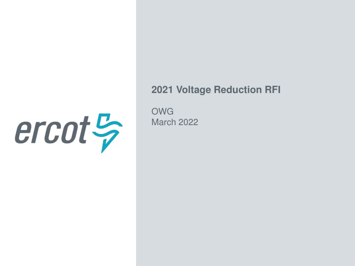 2021 voltage reduction rfi