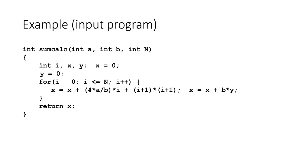 example input program
