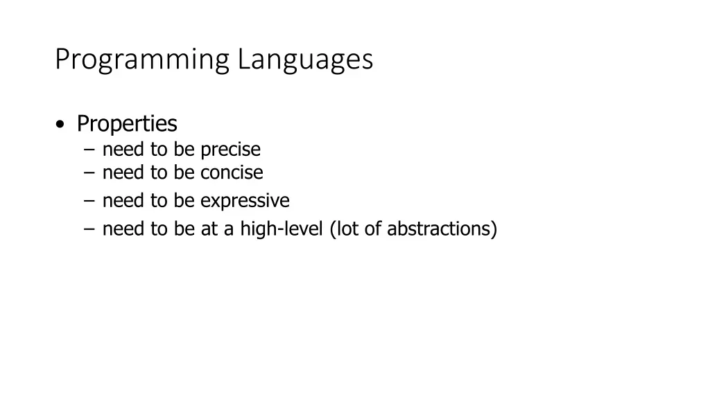 programming languages