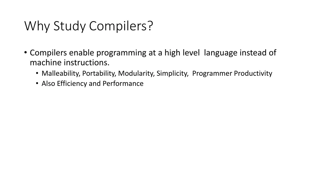 why study compilers