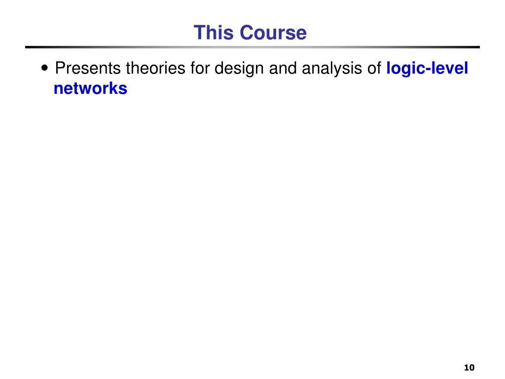 this course